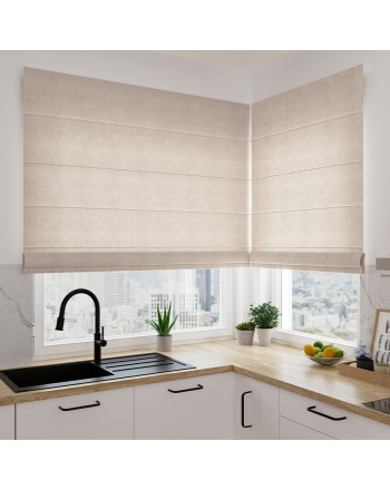 Gotowa roleta rzymska welwetowa Velvi, kolor kremowy