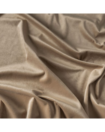 Welwetowy materiał na zasłony, kolor ciemny beżowy, wysokość 300 cm, Velvi - sprzedawany na metry