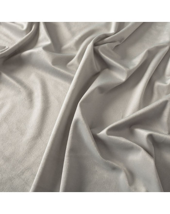 Welwetowy materiał na zasłony, kolor pastelowy szary, wysokość 300 cm, Velvi - sprzedawany na metry