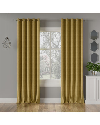 Nowoczesna zasłona Milas na przelotkach kolor jasny oliwkowy