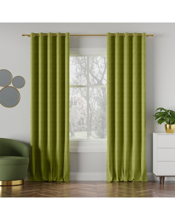 Nowoczesna zasłona Milas na przelotkach kolor limonkowy