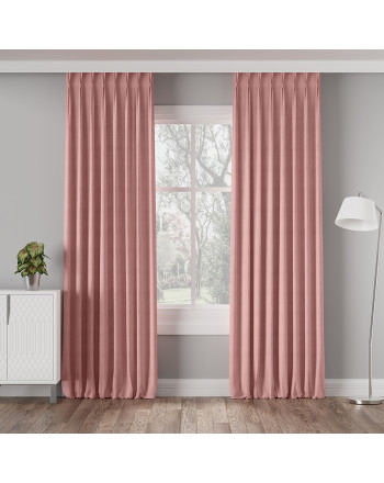 Nowoczesna zasłona welurowa Milas na fleksach odcienie różowego - szyta na wymiar