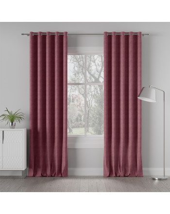 Nowoczesna zasłona Milas na przelotkach kolor ciemny różowy