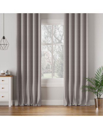 Nowoczesna zasłona Milas na tunelu kolor szaro-brązowy