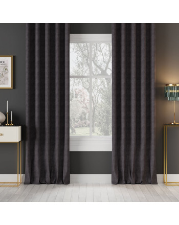Nowoczesna zasłona Milas na taśmie kolor antracyt