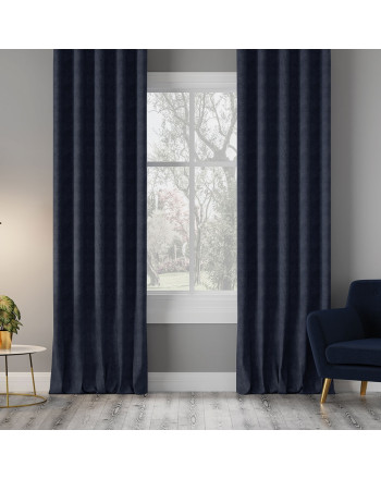 Nowoczesna zasłona Milas na tunelu kolor granatowy