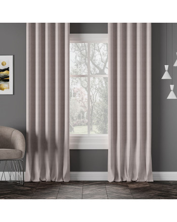 Nowoczesna zasłona Milas do szyny sufitowej, kolor szaro-beżowy