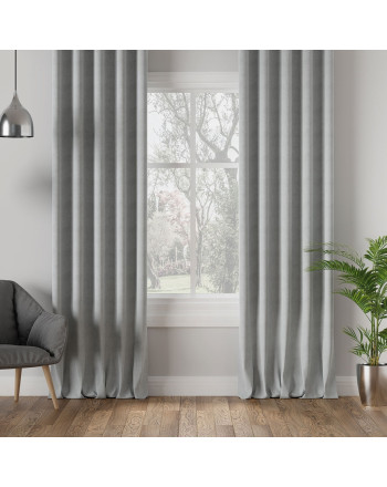 Nowoczesna zasłona Milas do szyny sufitowej kolor chłodny szary