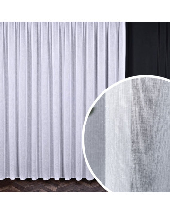 PREMIUM ALLURE Firana gotowa na taśmie marszczącej Alison, rozmiar 420x270 cm, kolor biały