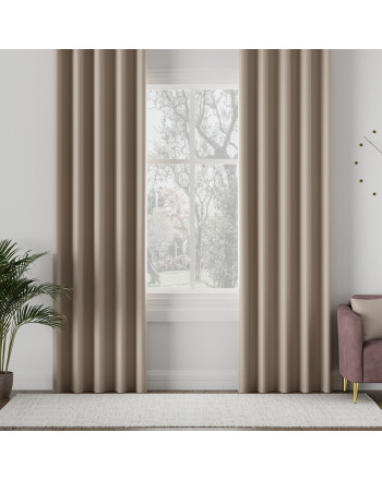 Zasłona zaciemniająca do szyny sufitowej kolor kremowy Dona 