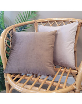 Poszewka welwetowa kolor ciemny kremowy Velvi