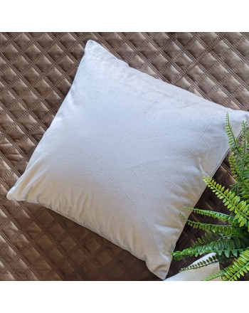 Poszewka welwetowa kolor szarobeżowy Velvi