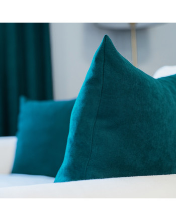 Ciemnoturkusowa poszewka na poduszkę Milas
