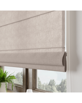 Nowoczesna roleta rzymska Milas kolor ciemny beżowy - szyta na wymiar
