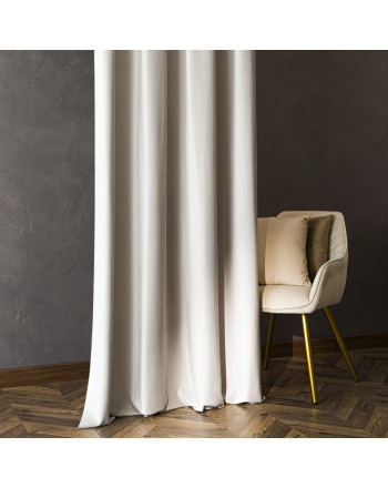 Zasłona do salonu premium welwet 80% zaciemnienia na przelotkach ciepły jasny szary, wys. 230-250 cm