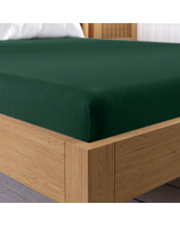 Butelkowo zielone prześcieradło frotte Dreamy Premium