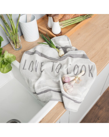 Ścierka kuchenna Cook, rozmiar 50x70 cm, kolor szary