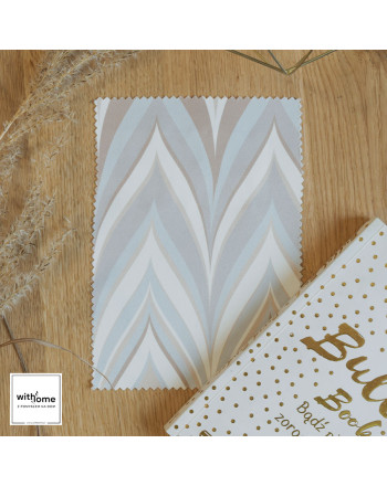 Próbka tkaniny Norman z ciekawym wzorem, kolor beżowy