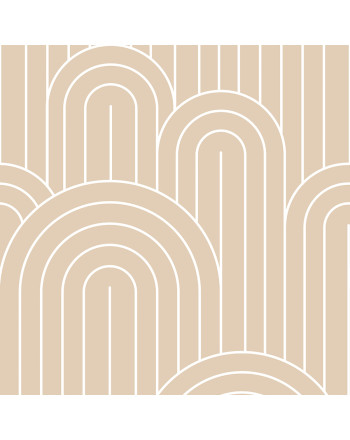 Tkanina zasłonowa zadrukowana, kolor beżowy, szerokość 145 cm, Afrodyta - sprzedawana na metry