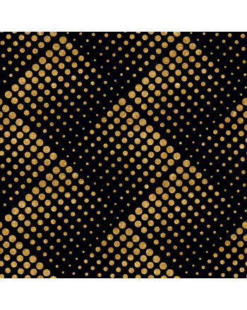 Zaciemniająca tkanina dekoracyjna Luxe, szerokość 145 cm, kolor czarny ze złotym nadrukiem - sprzedawana na metry