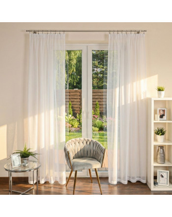 Firana gotowa z etaminy na taśmie 140x250 cm kolor biały Dafne