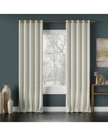 Nowoczesna zasłona Milas na przelotkach kolor kremowy