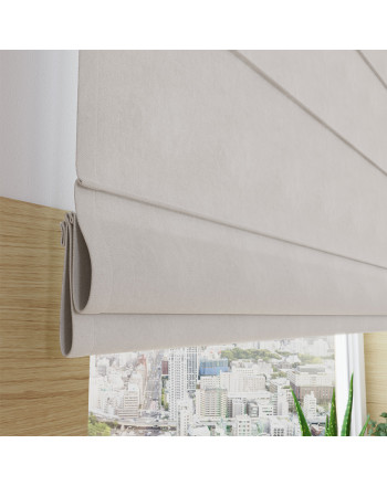 Nowoczesna roleta rzymska do kuchni i sypialni Milas, kolor ciemny kremowy - szyta na wymiar