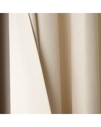 Zasłona gotowa welurowa na taśmie kolor ciemny kremowy 140x250 cm Milas