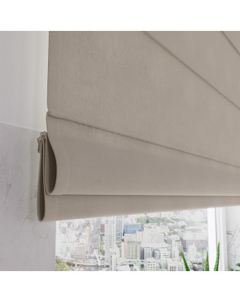 Nowoczesna roleta rzymska do kuchni lub sypialni Milas kolor jasny beżowy - szyta na wymiar