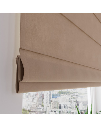 Nowoczesna roleta rzymska Milas kolor kawowy - szyta na wymiar