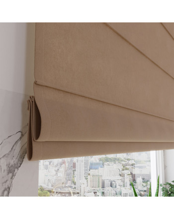 Nowoczesna roleta rzymska Milas kolor ciemny kawowy - szyta na wymiar