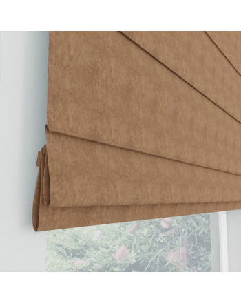 Nowoczesna roleta rzymska Milas odcienie brązowego - szyta na wymiar