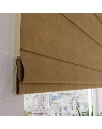 Nowoczesna roleta rzymska Milas kolor camelowy - szyta na wymiar