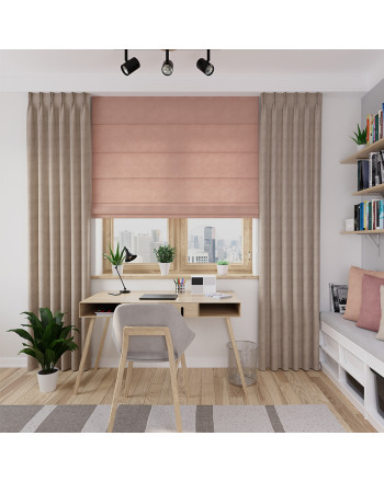 Nowoczesna roleta rzymska Milas odcienie różowego - szyta na wymiar