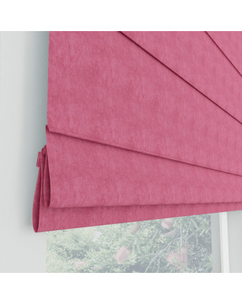 Nowoczesna roleta rzymska Milas kolor ciemny różowy - szyta na wymiar