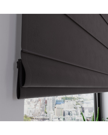 Nowoczesna roleta rzymska Milas kolor antracyt - szyta na wymiar