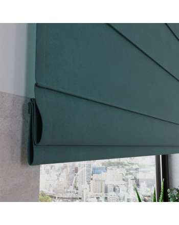 Nowoczesna roleta rzymska Milas kolor morski - szyta na wymiar