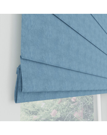 Nowoczesna roleta rzymska Milas odcienie niebieskiego - szyta na wymiar