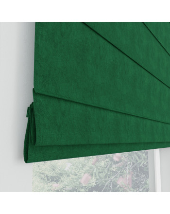 Nowoczesna roleta rzymska Milas kolor butelkowa zieleń - szyta na wymiar
