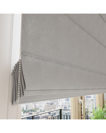 Nowoczesna roleta rzymska Milas kolor beżowo-szary - szyta na wymiar