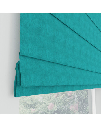 Nowoczesna roleta rzymska Milas kolor turkusowy - szyta na wymiar