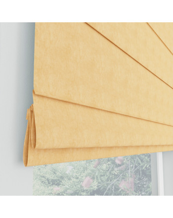 Nowoczesna roleta rzymska Milas kolor jasny żółty - szyta na wymiar