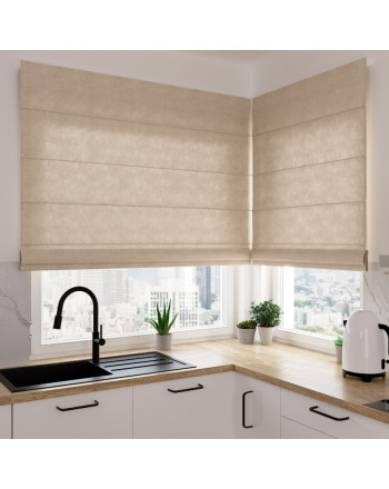 Nowoczesna roleta rzymska Milas kolor cappucino - szyta na wymiar