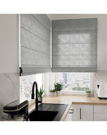 Nowoczesna roleta rzymska Milas kolor chłodny szary - szyta na wymiar