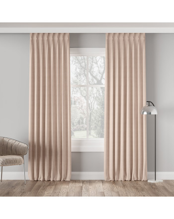 Nowoczesna zasłona Milas na fleksach, kolor beżowy 