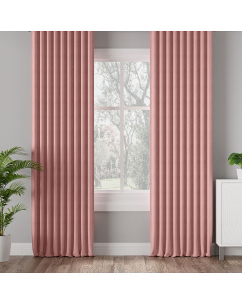 Nowoczesna zasłona welurowa Milas na taśmie odcienie różowego - szyta na wymiar