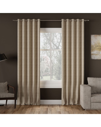 Nowoczesna zasłona Milas na przelotkach kolor jasny beżowy