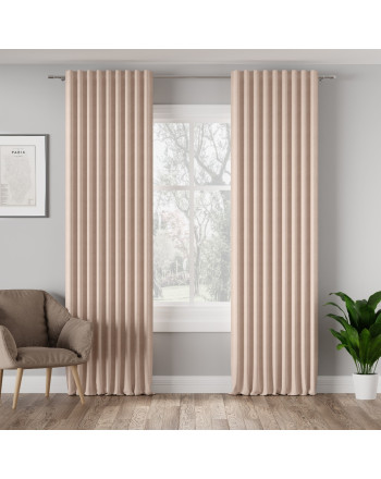 Nowoczesna zasłona Milas na taśmie, kolor beżowy