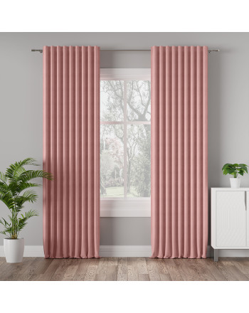 Nowoczesna zasłona Milas na taśmie odcienie różowego