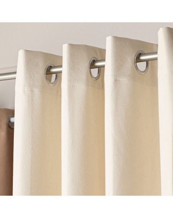 Zasłona welurowa gotowa na przelotkach Weluria, kolor kremowy, rozmiar 140x250 cm